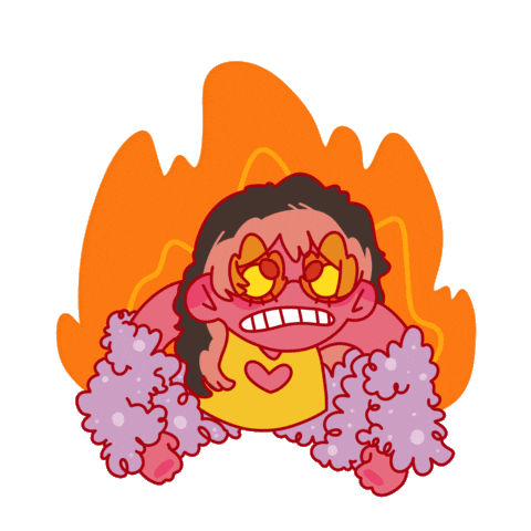 Angry Girl Sticker