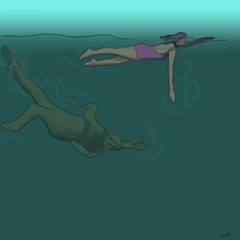 creature from the black lagoon swimming GIF by Megan