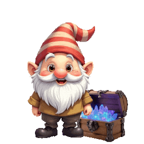 Crystals Cute Gnome Sticker