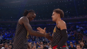 Trae Young Fist Bump GIF by NBA - Find & Share on GIPHY