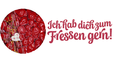 Ich Hab Dich Zum Fressen Gern Valentin Sticker by Bäckerei Hamma