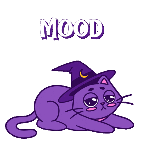 Tired Over It Sticker by Spooks The Cat