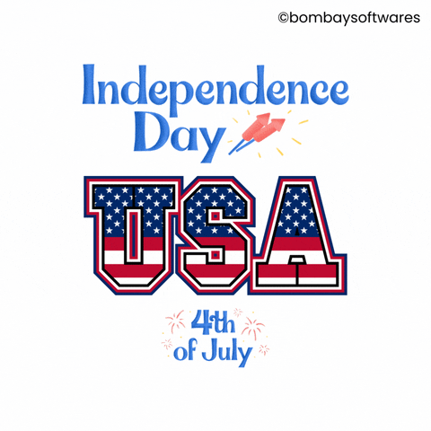 Independence Day Usa GIF by Bombay Softwares
