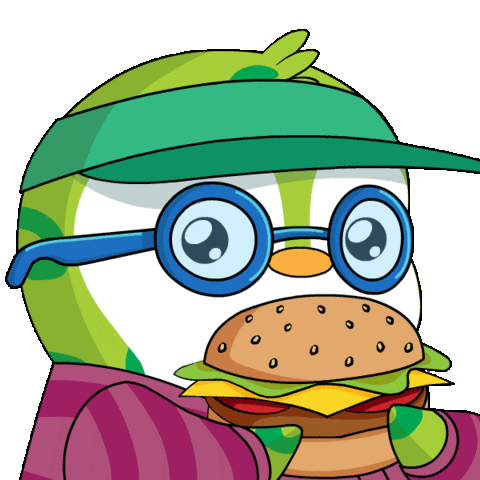 Hungry Burger King Sticker by Pudgy Penguins