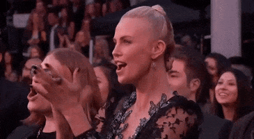 Charlize Theron Applause GIF by MTV Movie & TV Awards