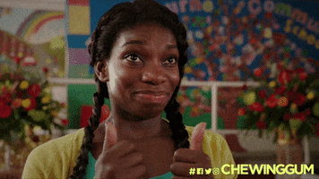 Michaela Coel Thumbs Up GIF by Chewing Gum Gifs