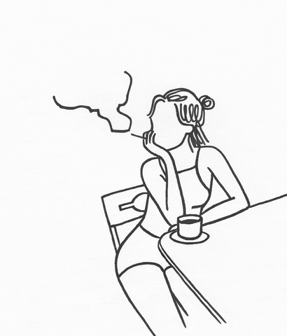 black and white smoking GIF by GÃ¼nseli Sepici