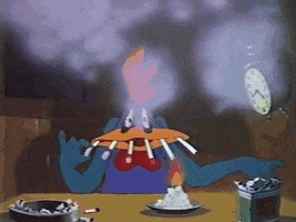 funny-and-happy funny inveterate smoker GIF