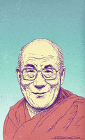 Dalai Lama Illustration GIF by Antoine Doré