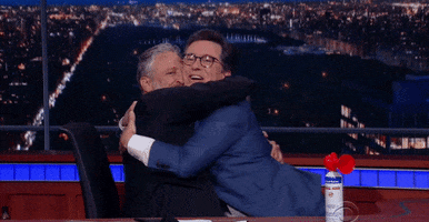 Stephen Colbert Hug GIF by The Late Show With Stephen Colbert