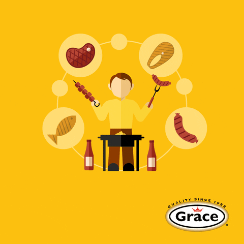 meat grilling GIF by Grace Foods 