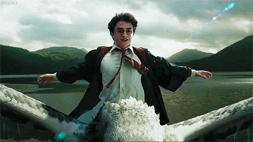 flying harry potter GIF