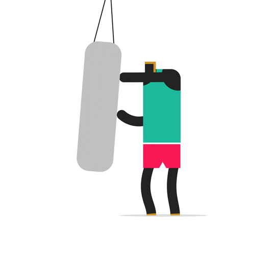 animation boxing GIF by Rafa Galeano