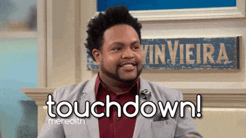 jawn murray touchdown GIF by The Meredith Vieira Show