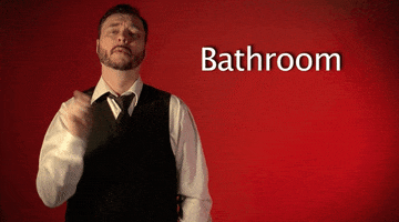 sign language bathroom GIF by Sign with Robert