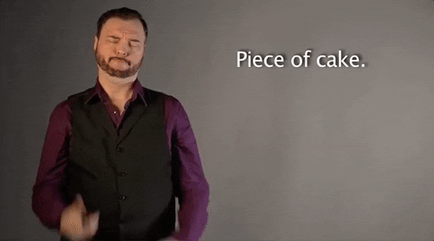 Piece Of Cake Asl GIF by Sign with Robert - Find & Share on GIPHY