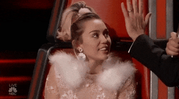 High Five Miley Cyrus GIF by The Voice