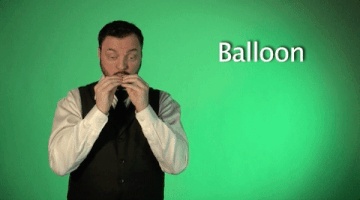 sign language balloon GIF by Sign with Robert