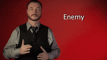 sign language enemy GIF by Sign with Robert