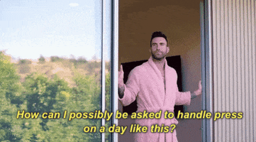 adam levine how can i possibly be asked to handle press on a day like this GIF by The Voice