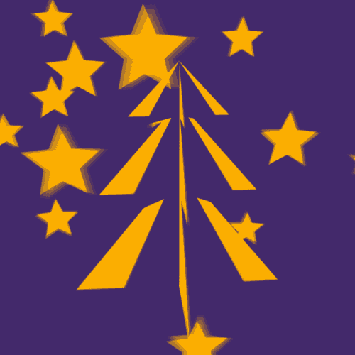 owedu loop xmas gold purple GIF