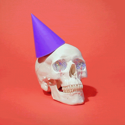 Happy Birthday Skull GIF by Birthday Bot