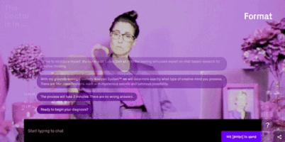 UseFormat technology creativity quiz chatbot GIF