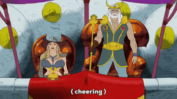 cheering sitting GIF by South Park 