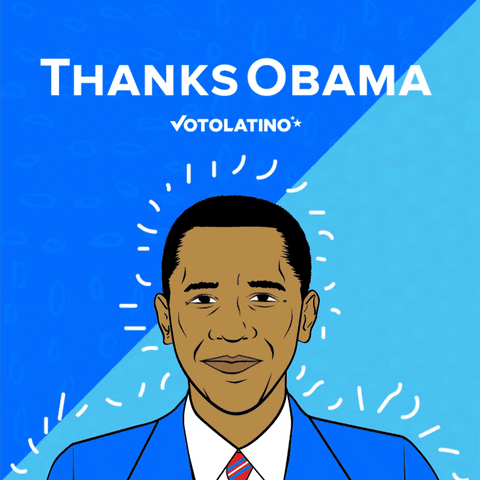 Barack Obama Thank You GIF by Voto Latino