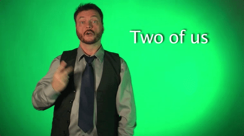 Two Of Us Asl GIF by Sign with Robert - Find & Share on GIPHY