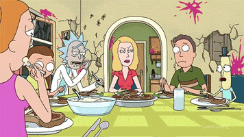 brandonpearce rick and morty getting shot mr. poopy butthole GIF