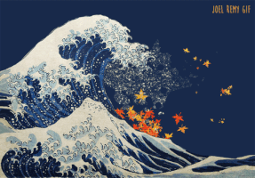 wave hokusai GIF