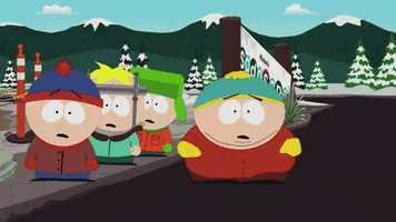 South Park gif. Stan, Butters, Kyle, and Cartman stare in shock and amazement. Cartman takes a beat before saying, “That’s pretty cool.”