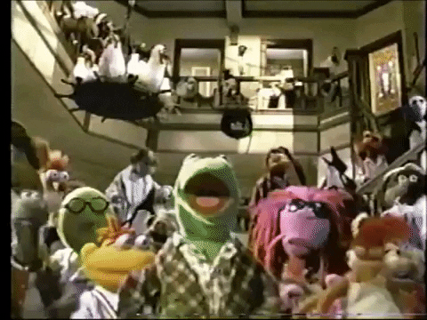 de muppets dansen GIF