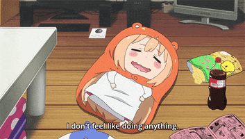levin happy eating enjoying umaru GIF