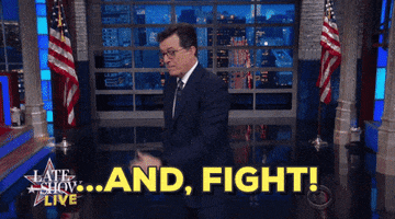 Stephen Colbert And Fight GIF by The Late Show With Stephen Colbert