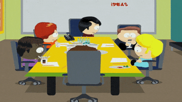 table brainstorming GIF by South Park 