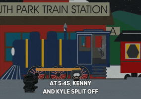 train station walk GIF by South Park 