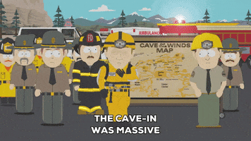 cave-in GIF by South Park 