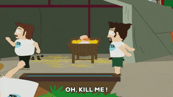 tent running GIF by South Park 