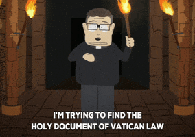 South Park  preacher torch vatican law GIF