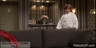 wesbaker stairs austin powers GIF