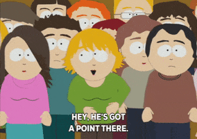yellow hair crowd GIF by South Park 
