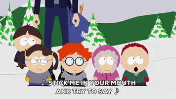 joy shit lips GIF by South Park 