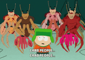 scared lobster GIF by South Park 