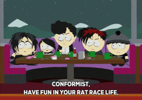 diner goth kids GIF by South Park 