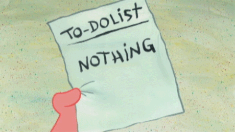Lazy to do list by SpongeBob SquarePants