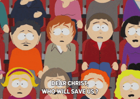 scared crowd GIF by South Park 