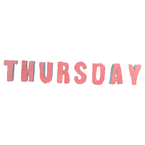 Thursday Animated Text Sticker by leeamerica