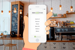 goodbarber mobile phone app restaurant GIF